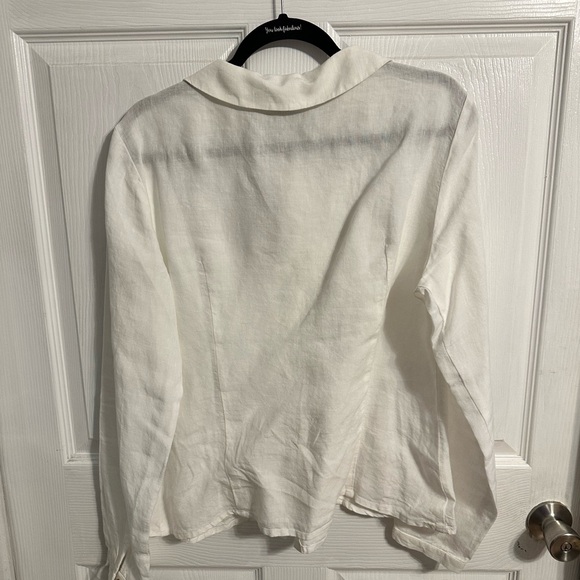 Linen Sondeflor Mushroom Embroidery Shirt NWT - Picture 4 of 5